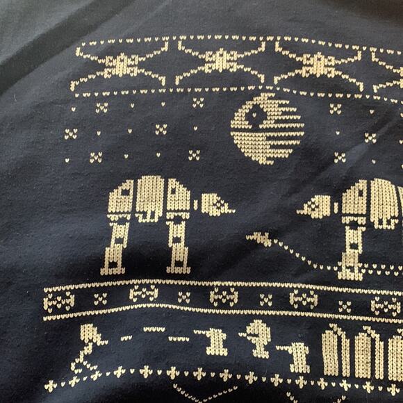 Gildan Star Wars christmas sweatshirt 3xl unisex men women blue ugly sweater yod - Picture 6 of 10